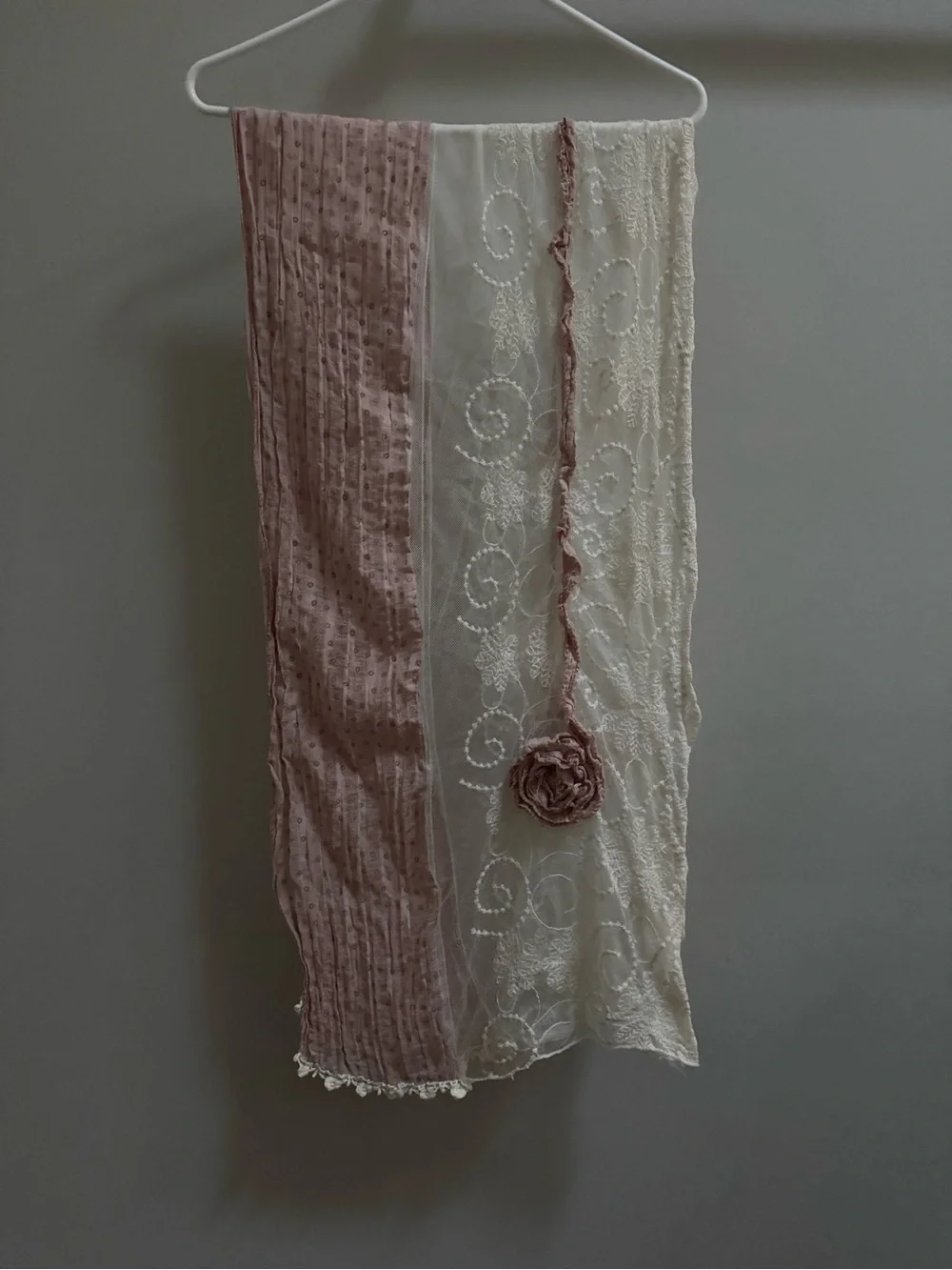 Multiway Lace Rosette Scarf Shrug Shawl Cottagecore Fairy